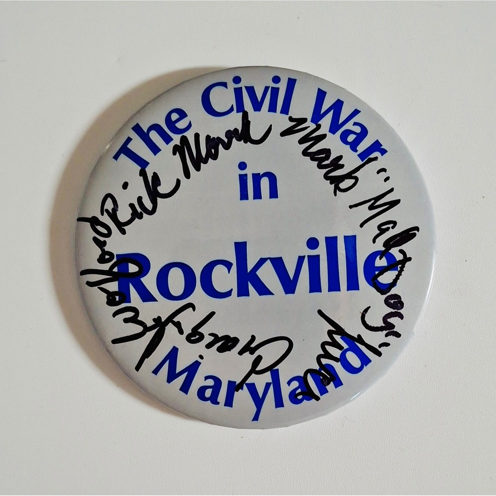 2004 Civil War Rockville MD Signed 97th Regimental String Band Pinback Button